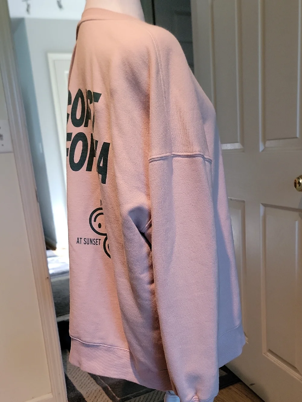 Wild Fable Women’s Oversized Pink Pullover Sweatshirt - Picture 4 of 8
